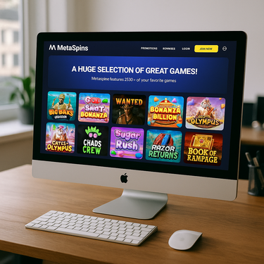 MetaSpins Casino - Desktop Platform Interface - Norwegian Version